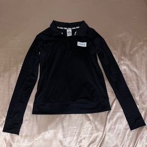 Pink Ultimate Black Half-Zip Workout Sweater